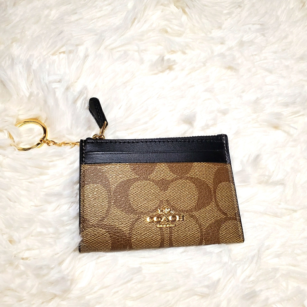 Original /CoachMini Skinny Id Case In Signature Canvas